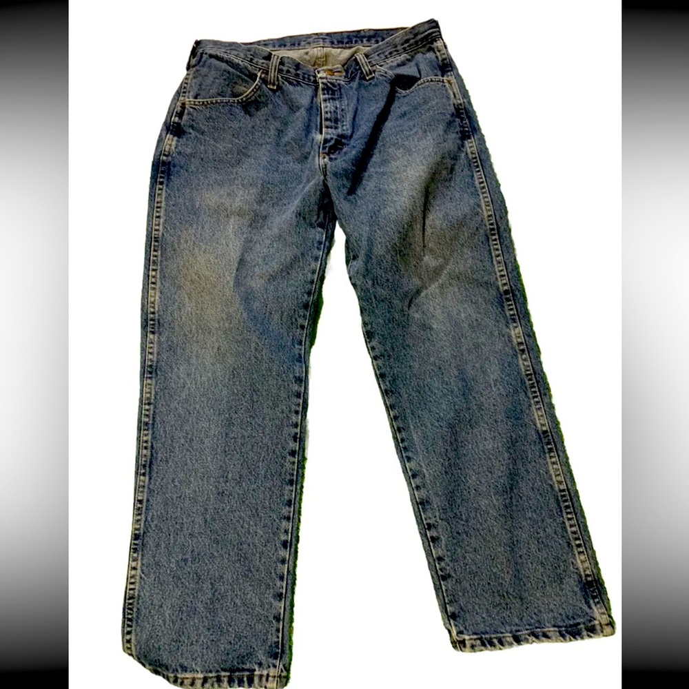 Rustler Jeans Men 36x29 Blue Boot Cut